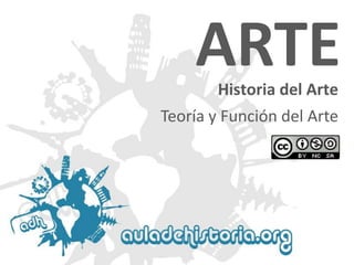 Historia del Arte 
ARTE 
Teoría y Función del Arte  