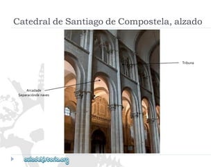Arcadade 
Separacióndenaves 
Tribuna 
CatedraldeSantiagodeCompostela,alzado  
