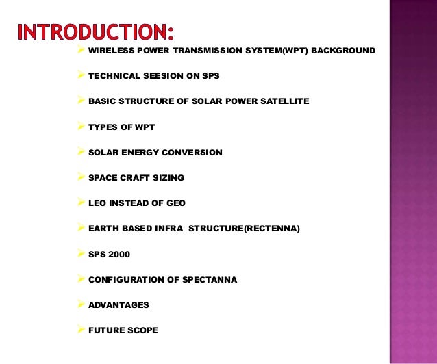 Space Based Solar Power Sbsp