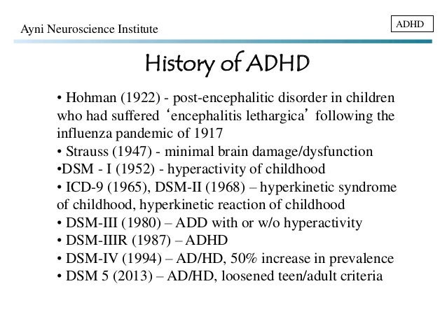 History Of Adhd In English: The History Of Adhd – BMOG