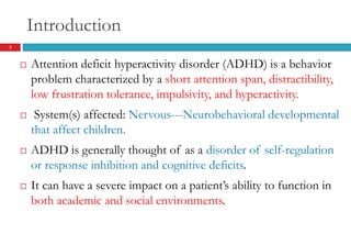 Comprehensive Pharmacotherapy and Management of ADHD in Children and ...