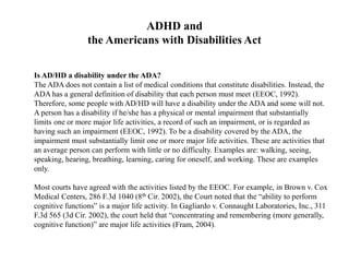 ADHD and the Workplace | PPTX