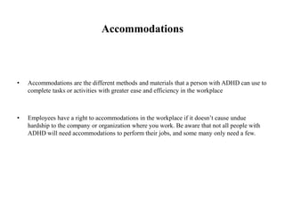 ADHD and the Workplace | PPTX