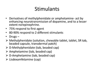 Adhd pharmacotherapy | PPTX