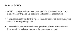 Brief introduction to Attention Deficit/Hyperactivity Disorder | PDF