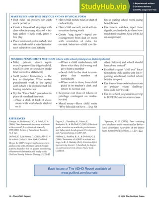ADHD School Accommodations | PDF