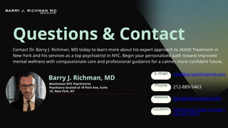 ADHD Treatment in New York - Expert Care with Dr. Barry J. Richman, MD ...