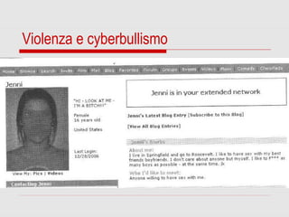 Violenza e cyberbullismo
 