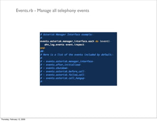 Adhearsion Overview February 2009