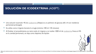 ADHERENCIAs abdominales, oclusion intestinal | PPTX