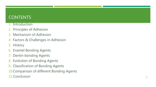 Adhesion & Bonding in Dentistry | PPTX