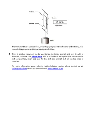 Adhesion testing, adhesive testing | PDF