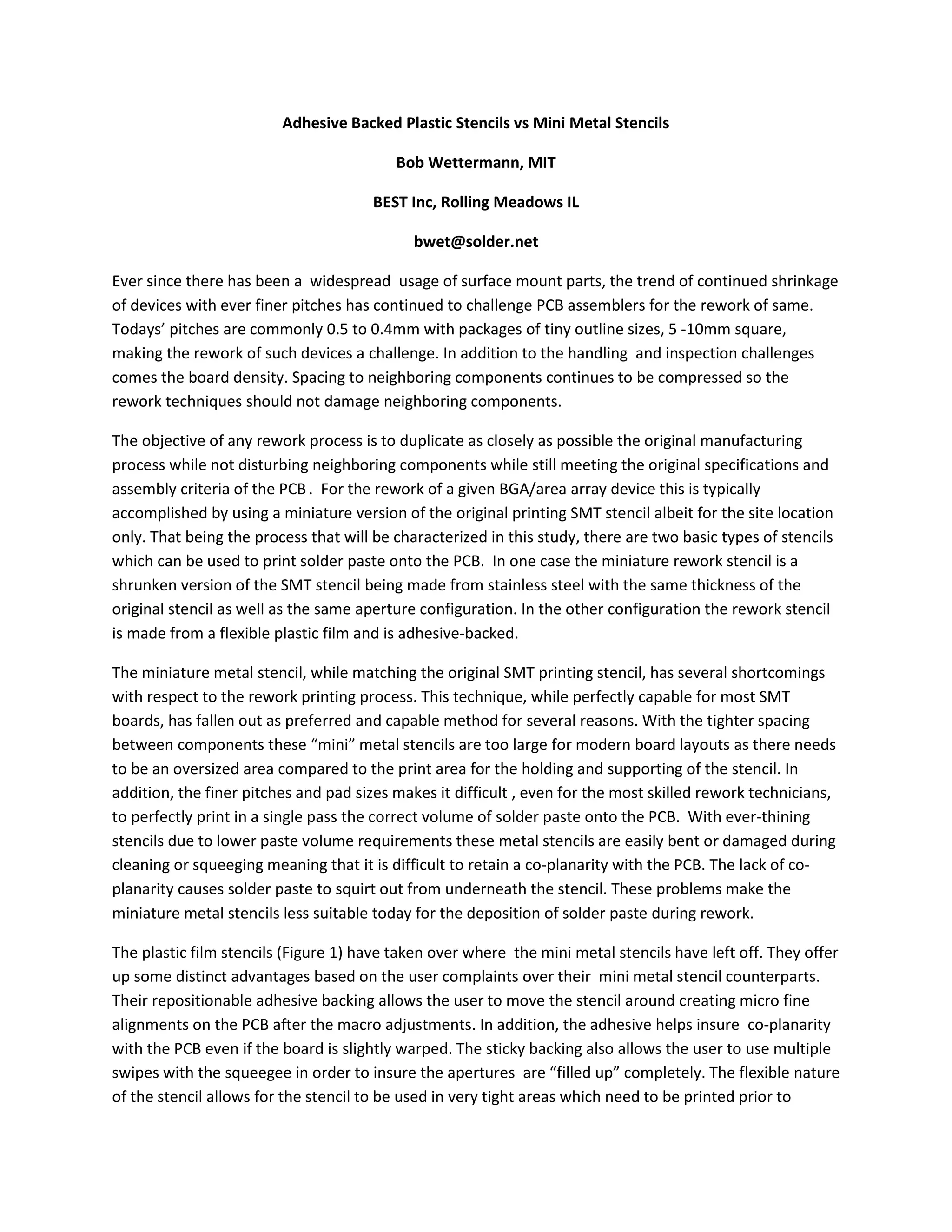 Adhesive backedmylarstencilsvsminimetalstencils PDF