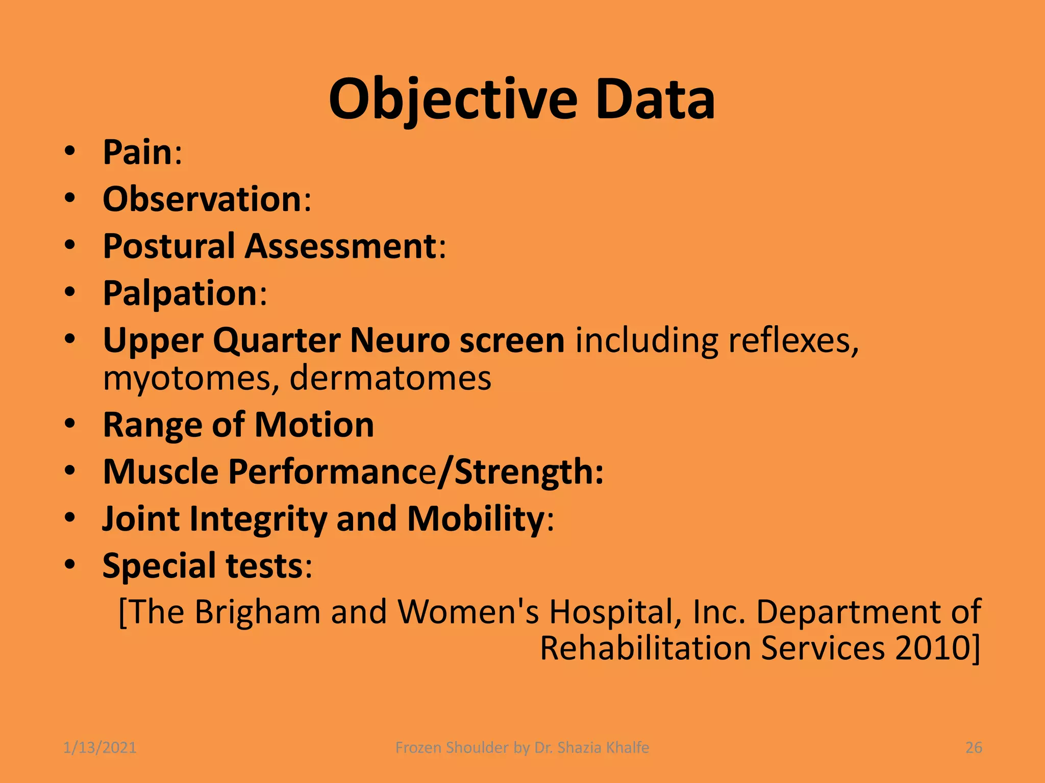Adhesive capsulitis PPT