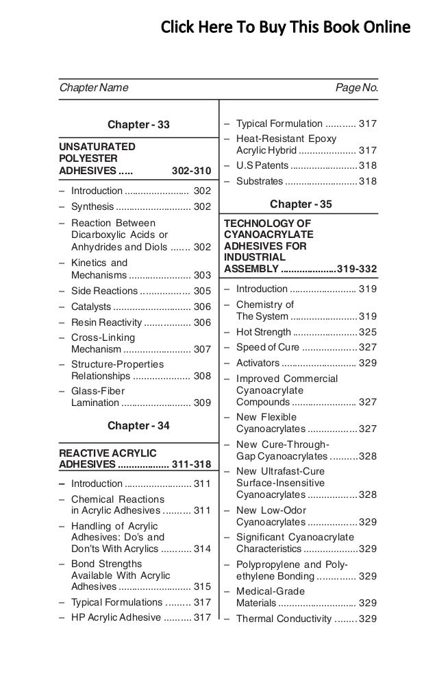 Adhesive technology & formulations (technology book)