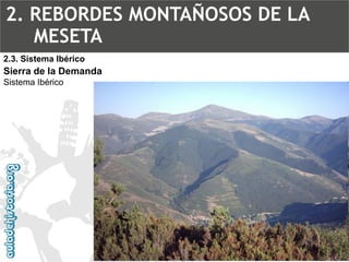 SierradelaDemandaSistemaIbérico2.3. Sistema Ibérico2. REBORDES MONTAÑOSOS DE LA MESETA  