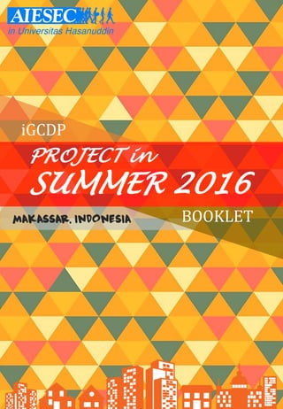 BOOKLET
PROJECT in
SUMMER 2016
iGCDP
 
