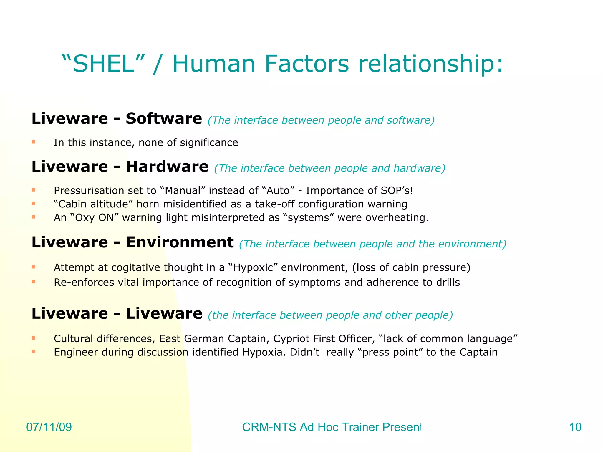Helios Flight 522 Aircraft accident - SHEL factors | PPT