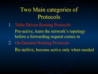 Comprehensive Overview of Ad Hoc Networks and Routing Protocols | PPT