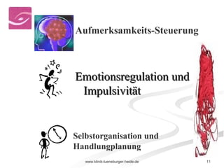 Emotionsregulation und Impulsivität Aufmerksamkeits-Steuerung Selbstorganisation und Handlungplanung  