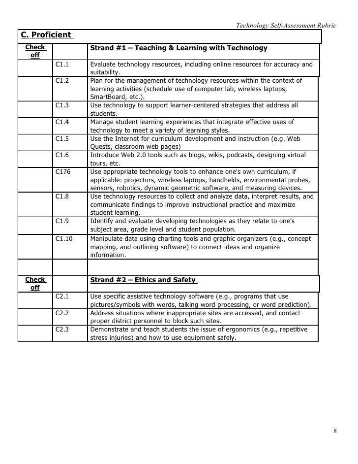 Adh Technology Self Assessment Rubric 09 1 Adh Technology Self Assessment Rubric 09 1