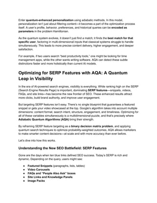 ThatWare LLP Redefines SEO with Adiabatic Quantum Algorithm Technology ...