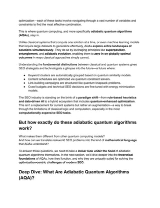 ThatWare LLP Redefines SEO with Adiabatic Quantum Algorithm Technology ...