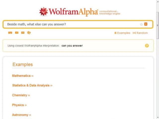 A Dialog with WolframAlpha