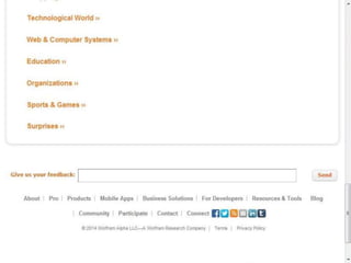 A Dialog with WolframAlpha