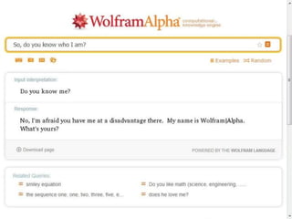A Dialog with WolframAlpha