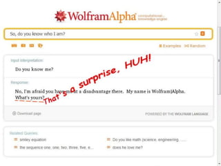 A Dialog with WolframAlpha