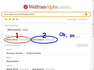 A Dialog with WolframAlpha