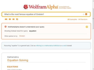 A Dialog with WolframAlpha