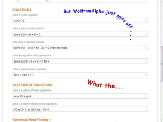 A Dialog with WolframAlpha