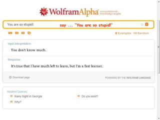 A Dialog with WolframAlpha