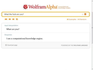 A Dialog with WolframAlpha