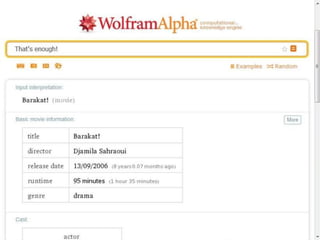 A Dialog with WolframAlpha