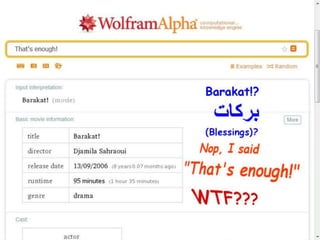 A Dialog with WolframAlpha