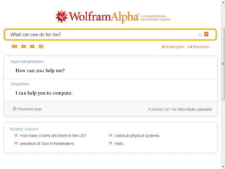 A Dialog with WolframAlpha
