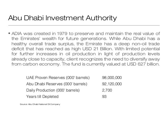 Managing Dhabi's $627 Wealth Fund (ADIA), Prese…