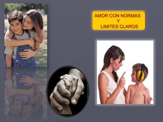 Reservar tiempo para amarEDUCACION CON DISCIPLINANo cohartar la libertad sino preparar al niño y al adolescente para ejercerla.Toda norma tiene su razón de ser.Educar es dar el ejemplo.Siendo honestos se gana autoridad.La norma es razonable cuando se puede cumplir.Hay que ser firmes y consecuentes.