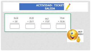 ACTIVIDAD: TICKET DE
SALIDA
 