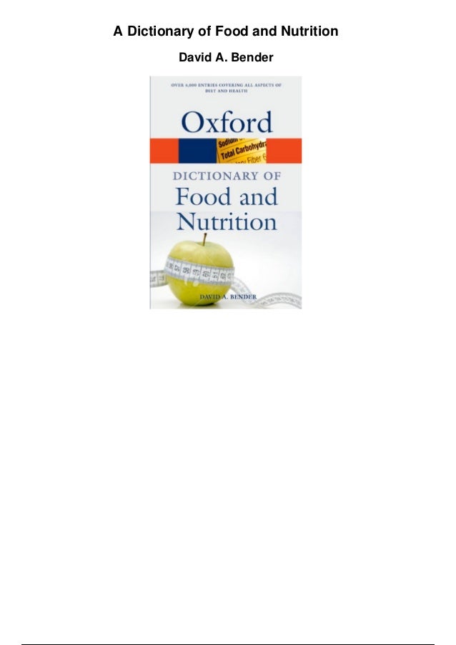 dictionary of food science and nutrition pdf