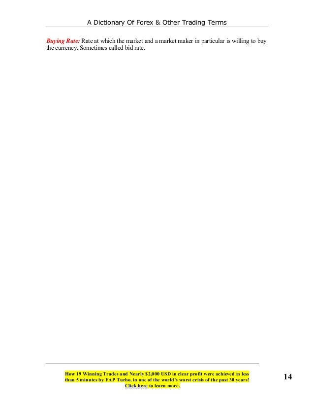 Forex words dictionary