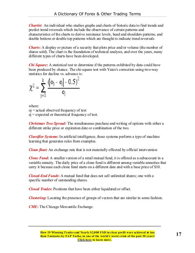 Forex words dictionary