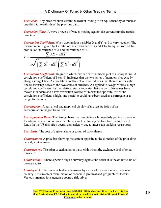 Forex Slang Terms - 