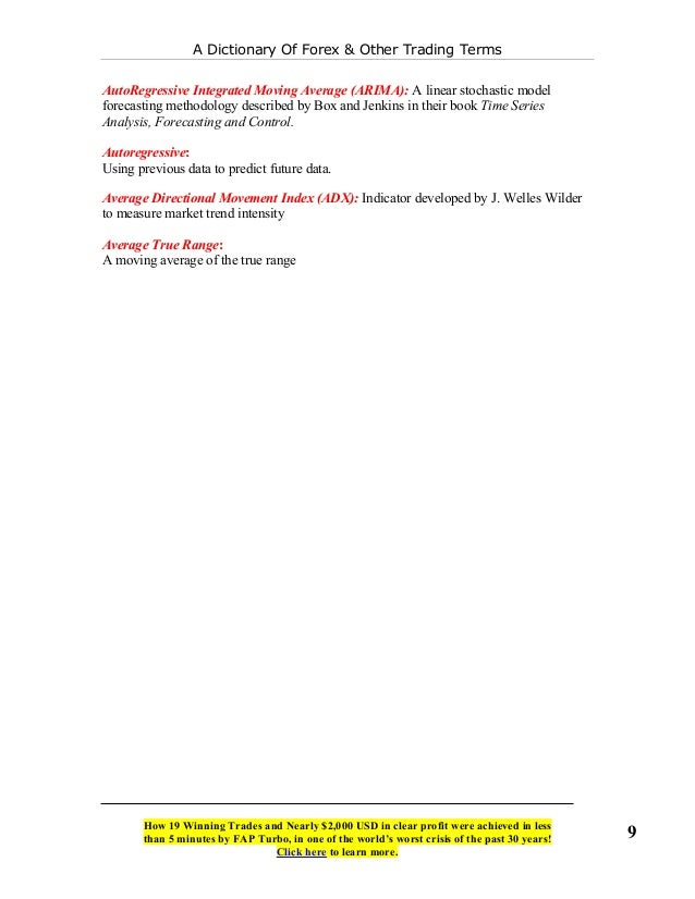 Forex words dictionary