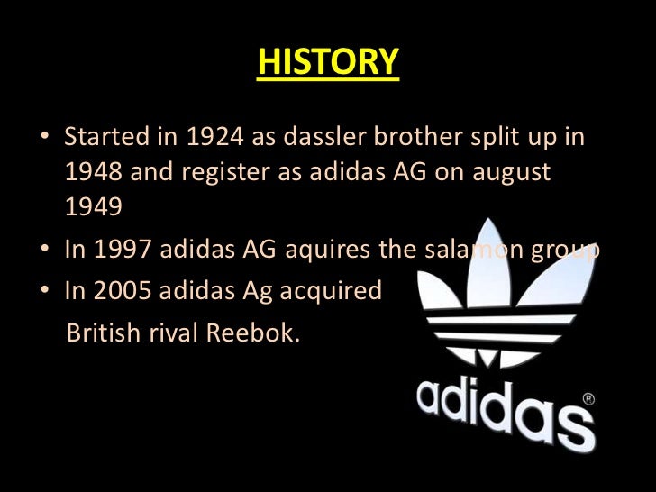 adidas company background information
