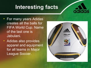 facts about adidas
