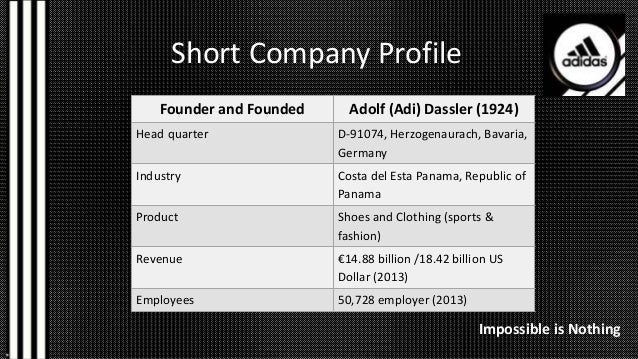 adidas company details
